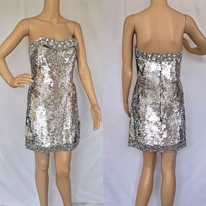 🔥Silver sequin cocktail dress